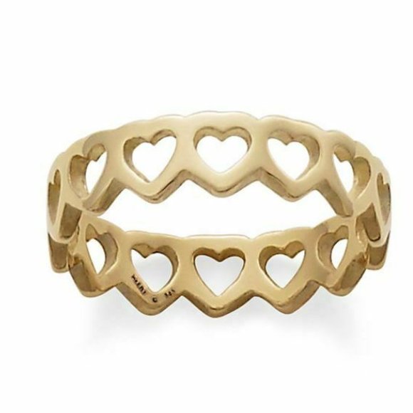 James Avery Jewelry - James Avery 14k Gold Tiny Hearts Love Band Ring